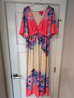 Lilly Pulitzer | Dresses | Nwt Lilly Pulitzer Taryn Maxi Dress Sz Xxs Melon  Fig Ginger Jar | Poshmark